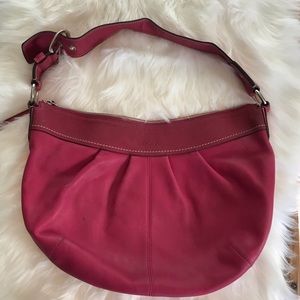 Pink coach hobo bag
